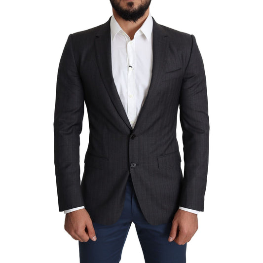 Dolce & Gabbana Elegant Black Virgin Wool Martini Blazer Dolce & Gabbana