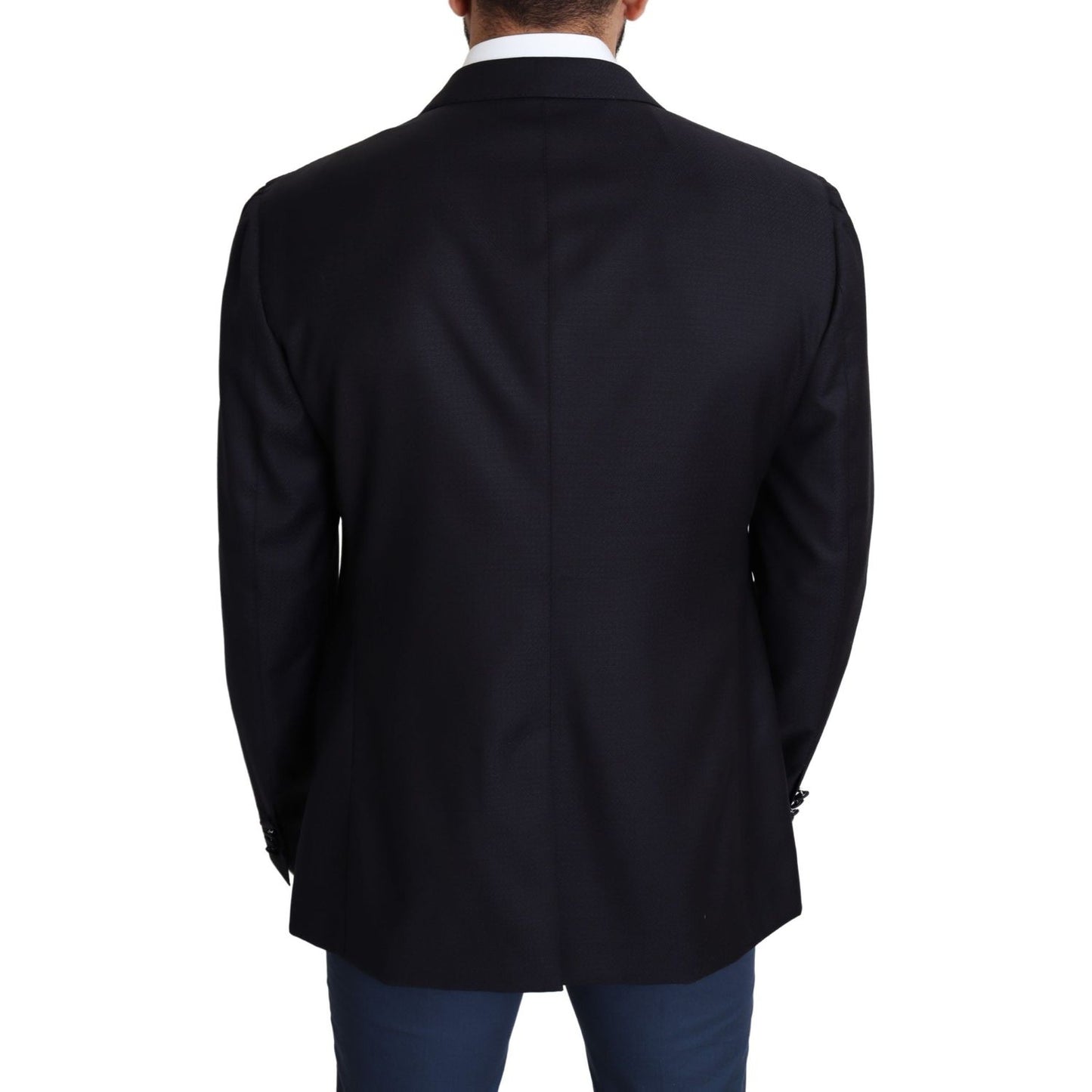 Dolce & Gabbana Elegant Black Virgin Wool Men's Blazer Dolce & Gabbana