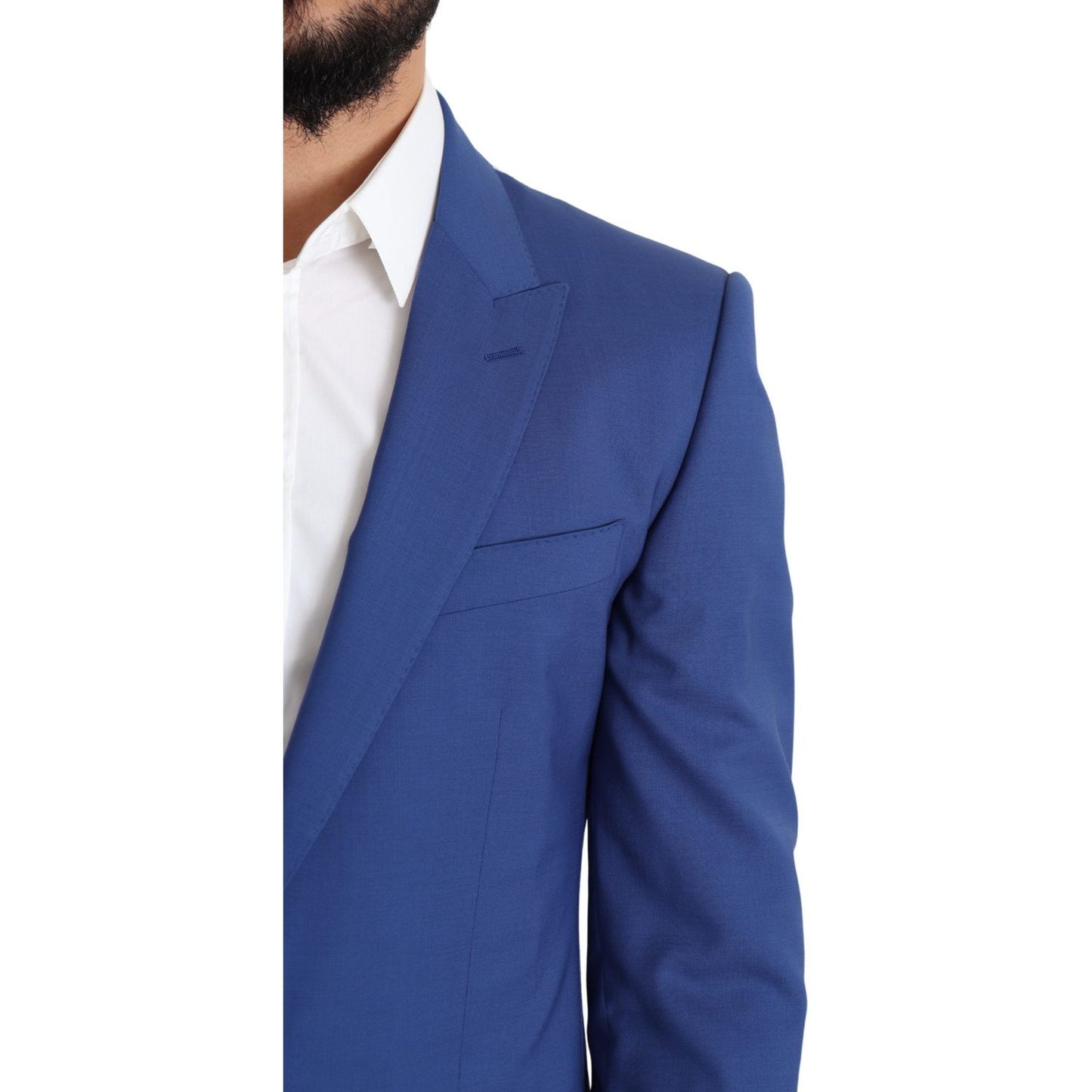 Dolce & Gabbana Exquisite Blue Wool Martini Blazer Jacket Dolce & Gabbana