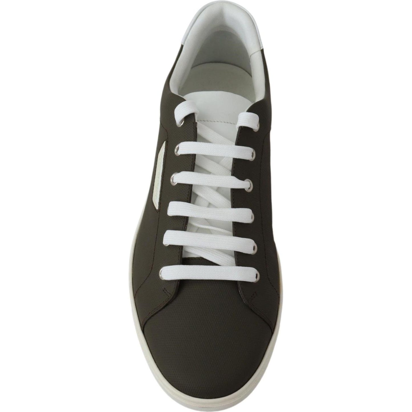 Dolce & Gabbana Sleek White Leather Low Top Sneakers Dolce & Gabbana