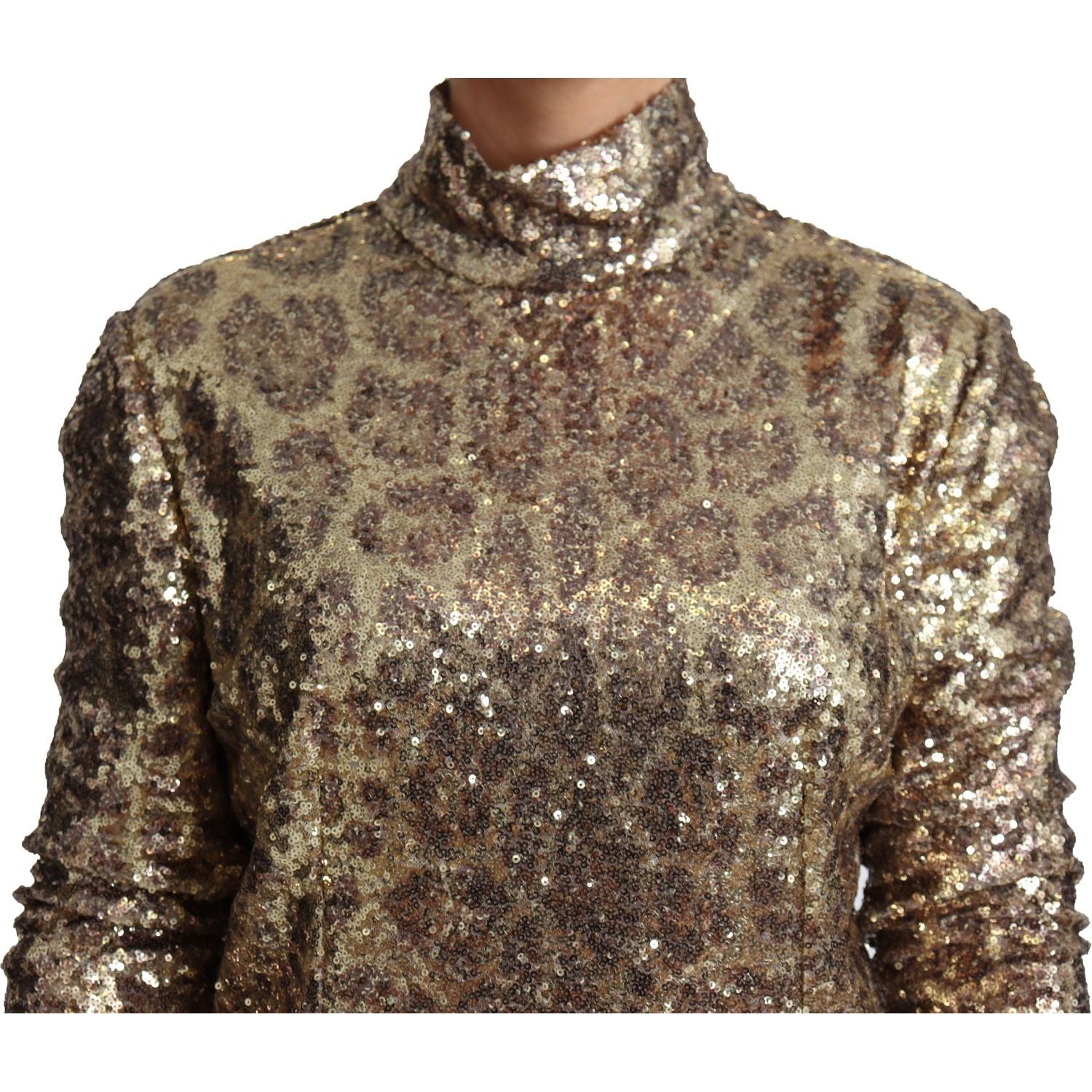 سترة دولتشي آند غابانا ذات الياقة المدورة والسحاب الكامل باللون البني