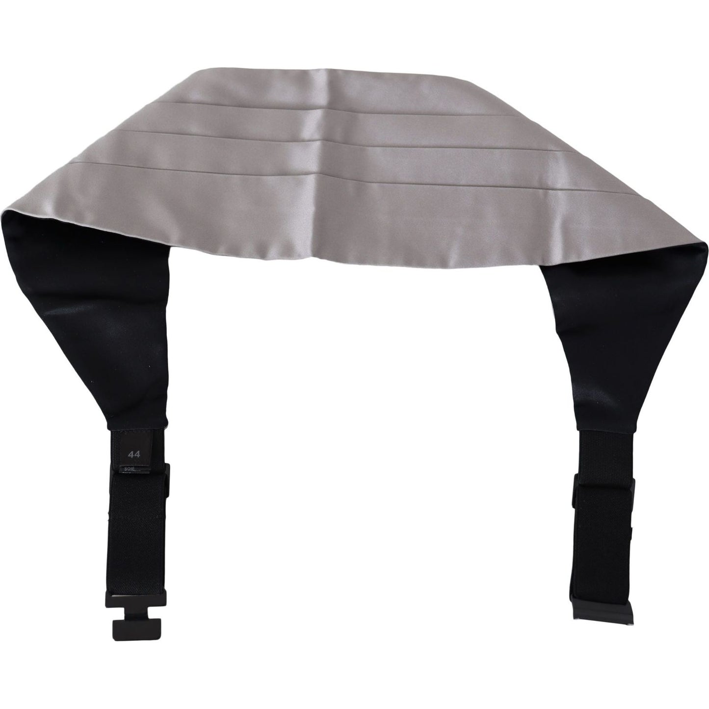 Dolce & Gabbana Gray Men Waist Belt 100% Silk Cummerbund Dolce & Gabbana