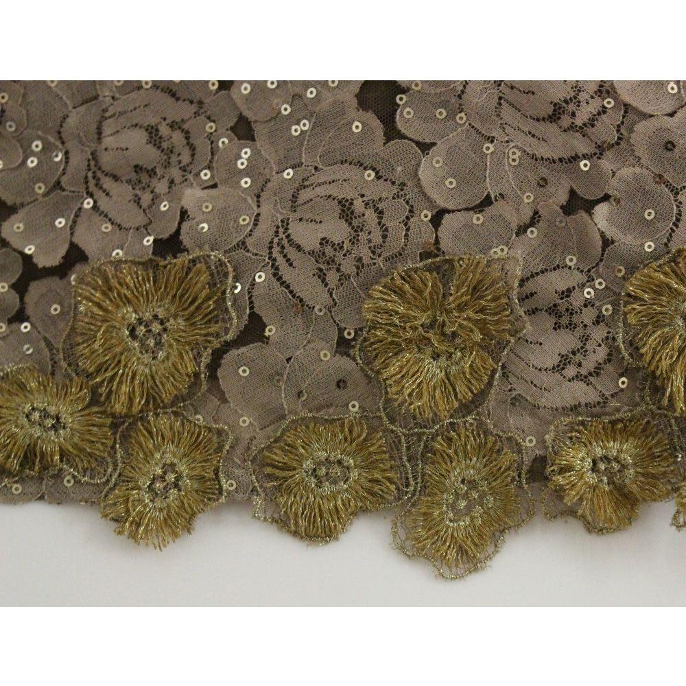 Lanre Da Silva Ajayi GOLD Long Lace Maxi Crystal Dress Lanre Da Silva Ajayi