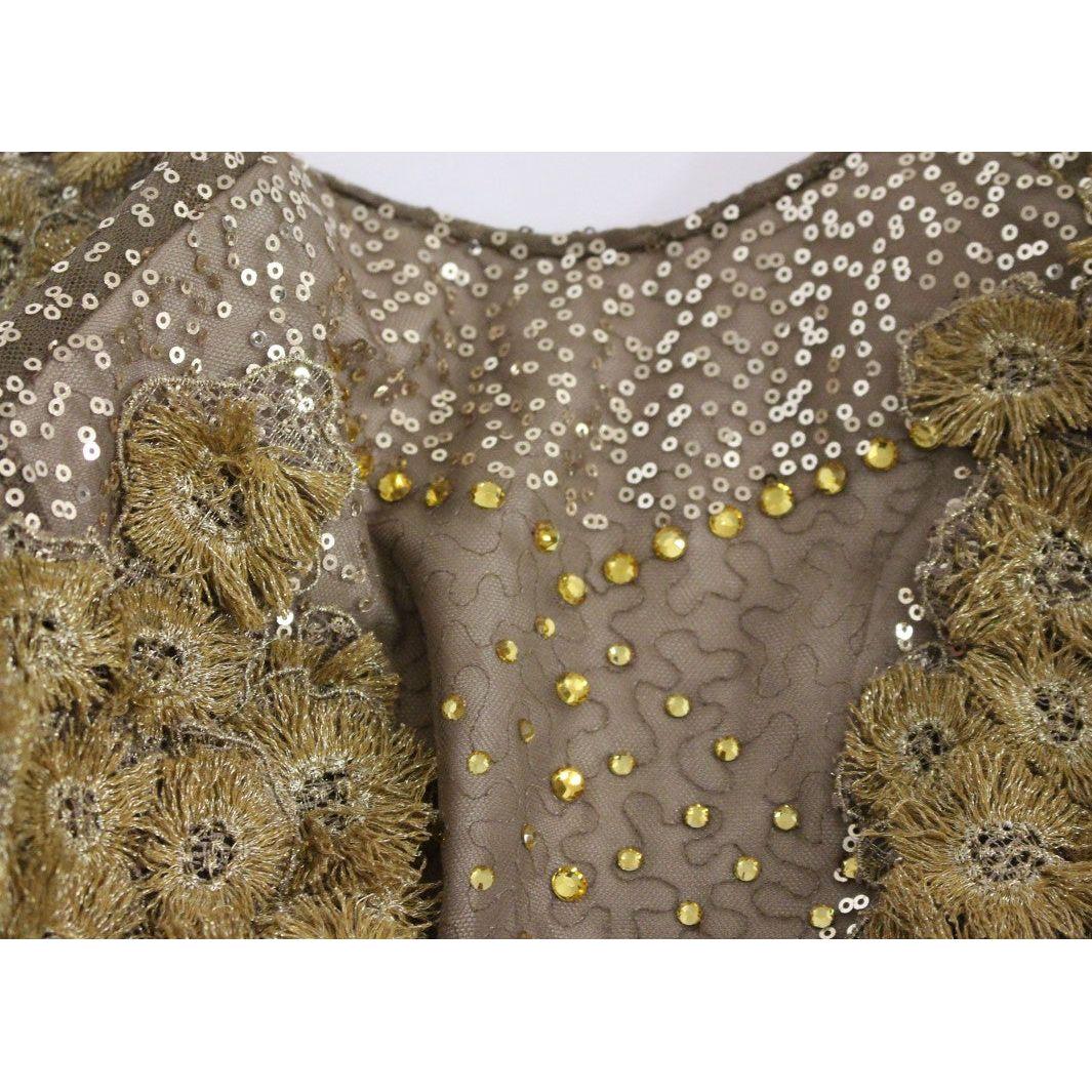 Lanre Da Silva Ajayi GOLD Long Lace Maxi Crystal Dress Lanre Da Silva Ajayi