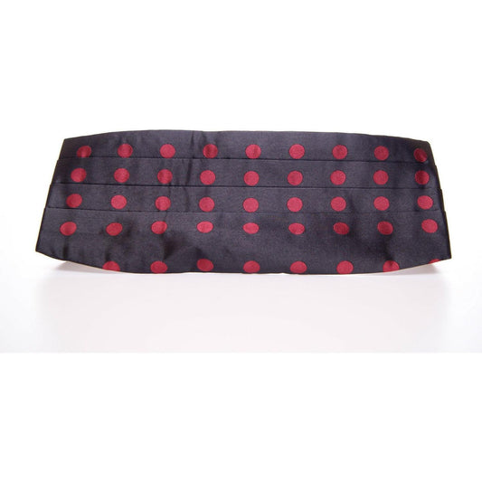 Dolce & Gabbana Exquisite Black Silk Cummerbund with Red Polka Dots Dolce & Gabbana