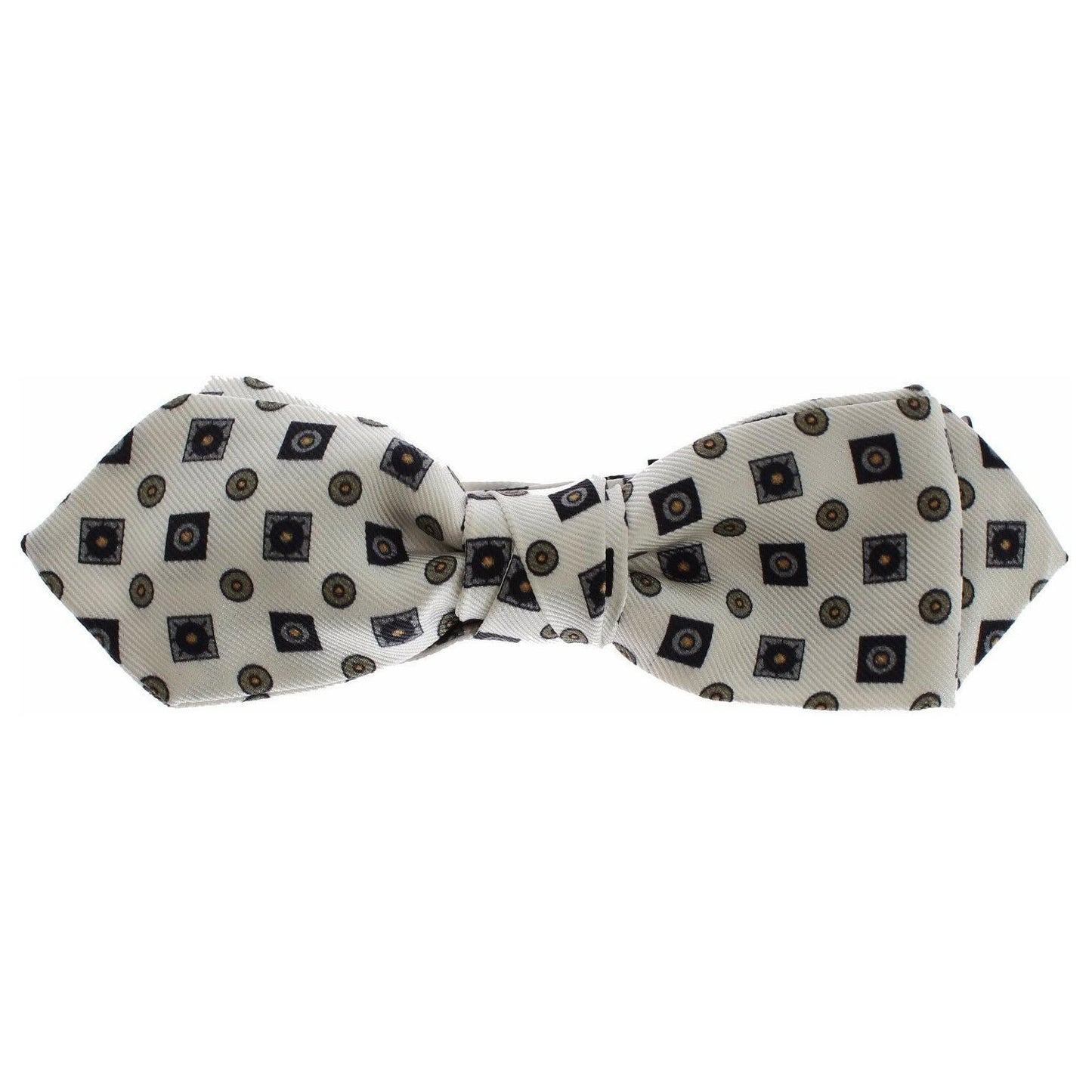 Dolce & Gabbana White Silk Bowtie Leather Men Belt Gift Box Dolce & Gabbana