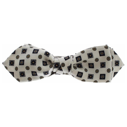 Dolce & Gabbana White Silk Bowtie Leather Men Belt Gift Box Dolce & Gabbana