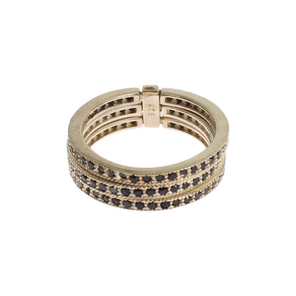 Nialaya Black CZ 925 Sterling Silver Womens Ring Nialaya