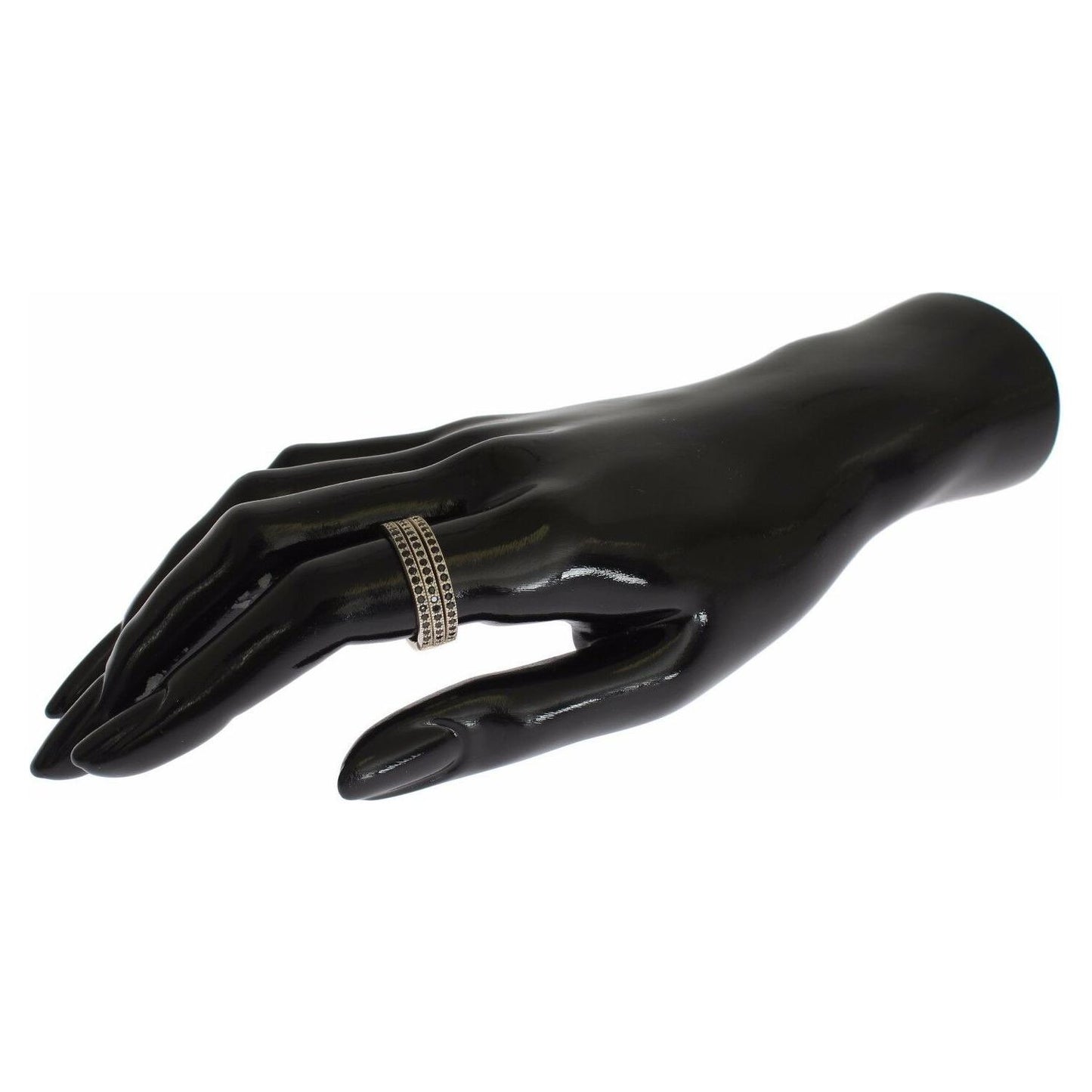 Nialaya Black CZ 925 Sterling Silver Womens Ring Nialaya