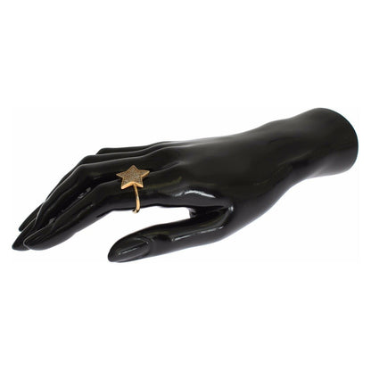 Nialaya Star Gold 925 Silver Womens Clear Ring Nialaya