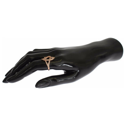 Nialaya Womens Clear CZ Gold 925 Silver Ring Nialaya