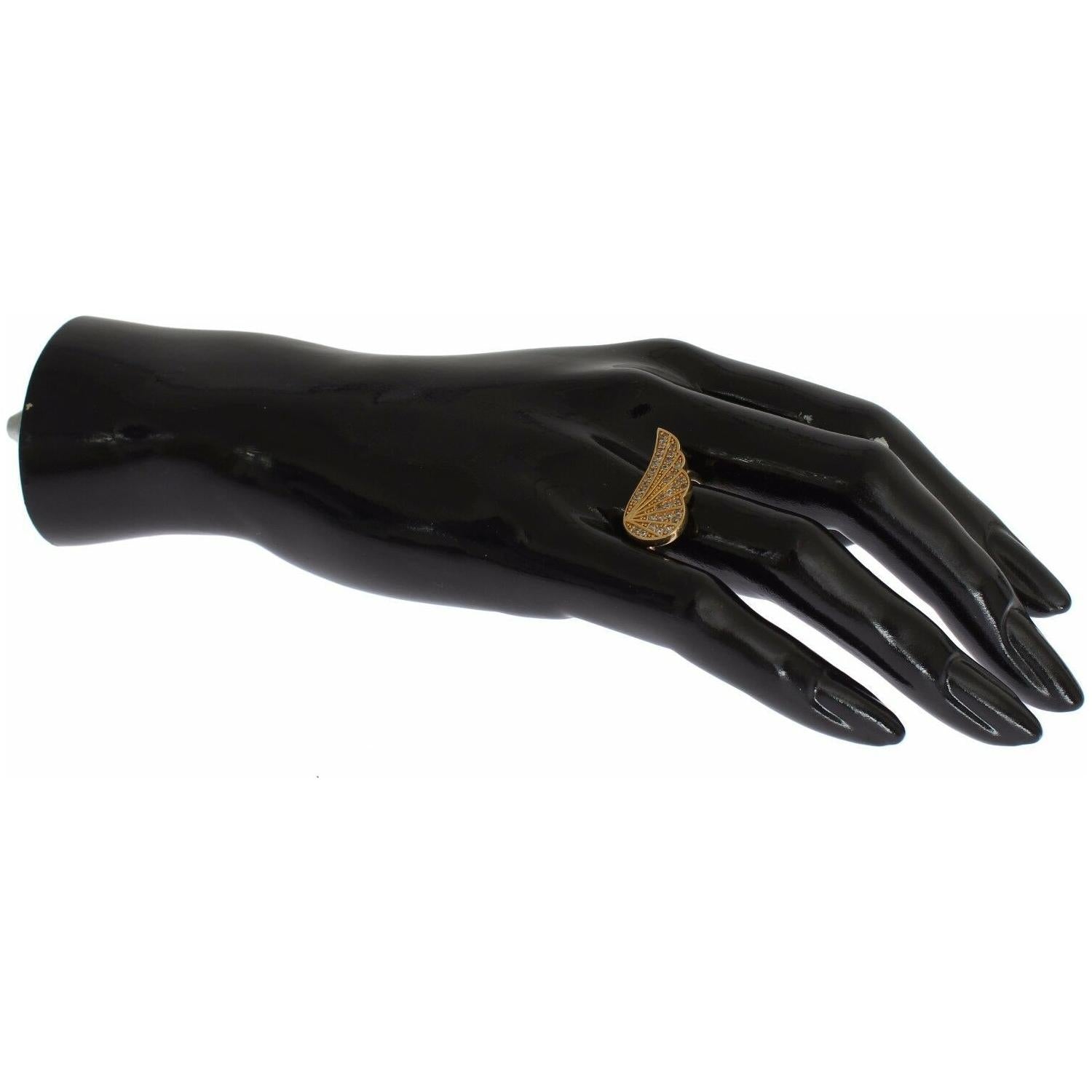 迷人镀金水晶戒指