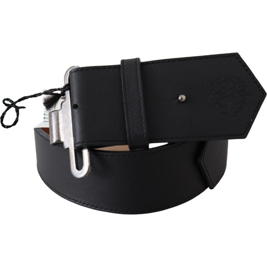 Ermanno Scervino Chic Leather Adjustable Black Belt Belt Ermanno Scervino