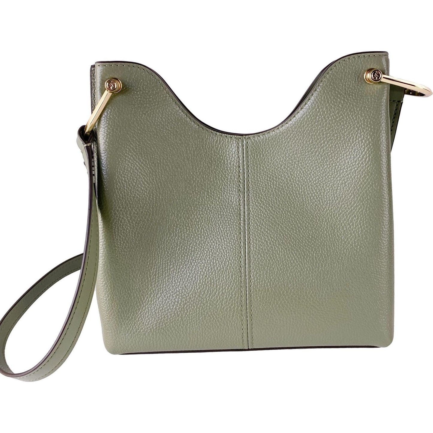 Michael Kors Joan Large Perforated Suede Leather Slouchy Messenger Handbag (Army Green) Messenger Bag Michael Kors