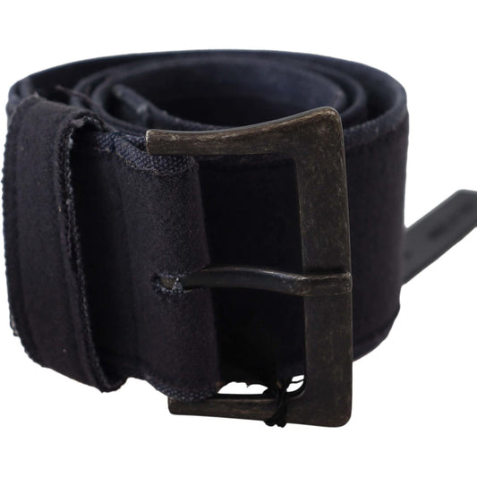 Ermanno Scervino Black Leather Wide Buckle Waist Luxury Belt Ermanno Scervino