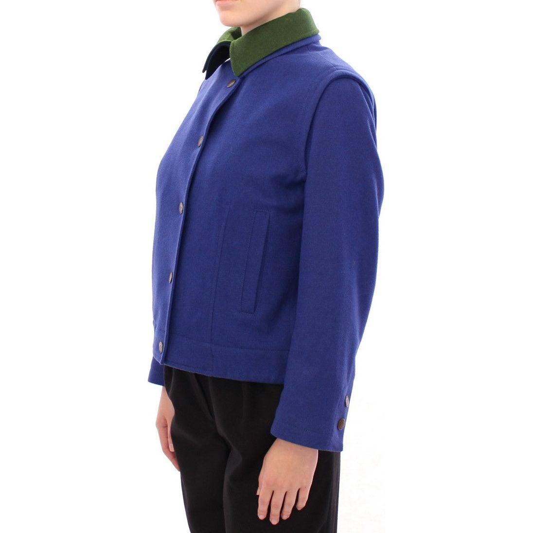 Andrea Incontri Habsburg Blue Green Wool Jacket Coat Andrea Incontri