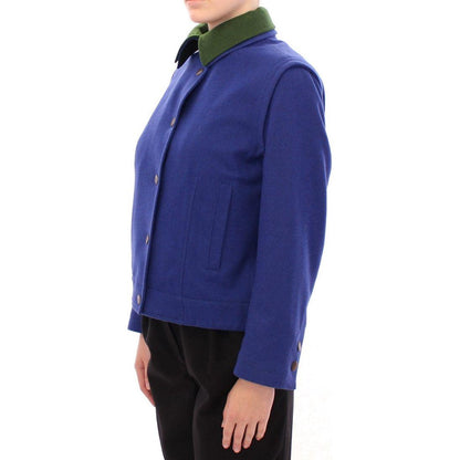 Andrea Incontri Habsburg Blue Green Wool Jacket Coat Andrea Incontri