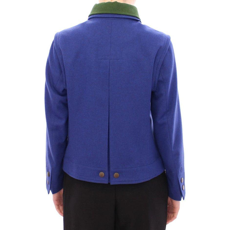 Andrea Incontri Habsburg Blue Green Wool Jacket Coat Andrea Incontri