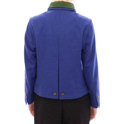 Andrea Incontri Habsburg Blue Green Wool Jacket Coat Andrea Incontri