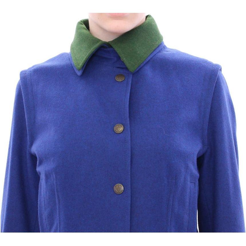 Andrea Incontri Habsburg Blue Green Wool Jacket Coat Andrea Incontri