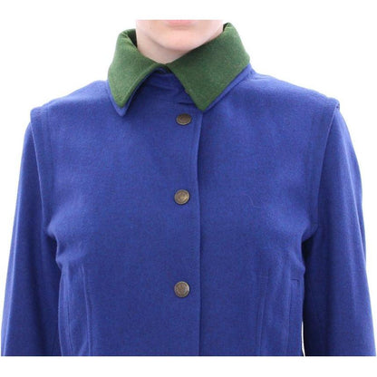 Andrea Incontri Habsburg Blue Green Wool Jacket Coat Andrea Incontri