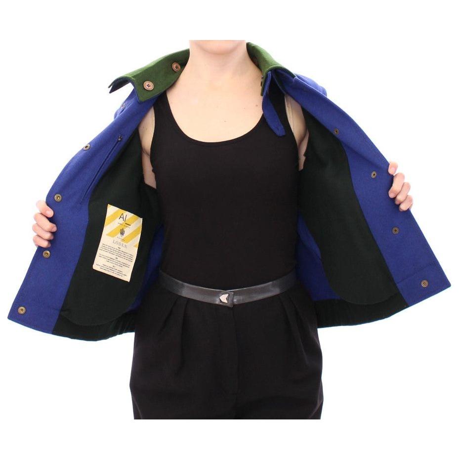 Andrea Incontri Habsburg Blue Green Wool Jacket Coat Andrea Incontri