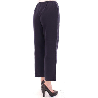 Andrea Incontri Blue Cropped Cotton Pants Andrea Incontri