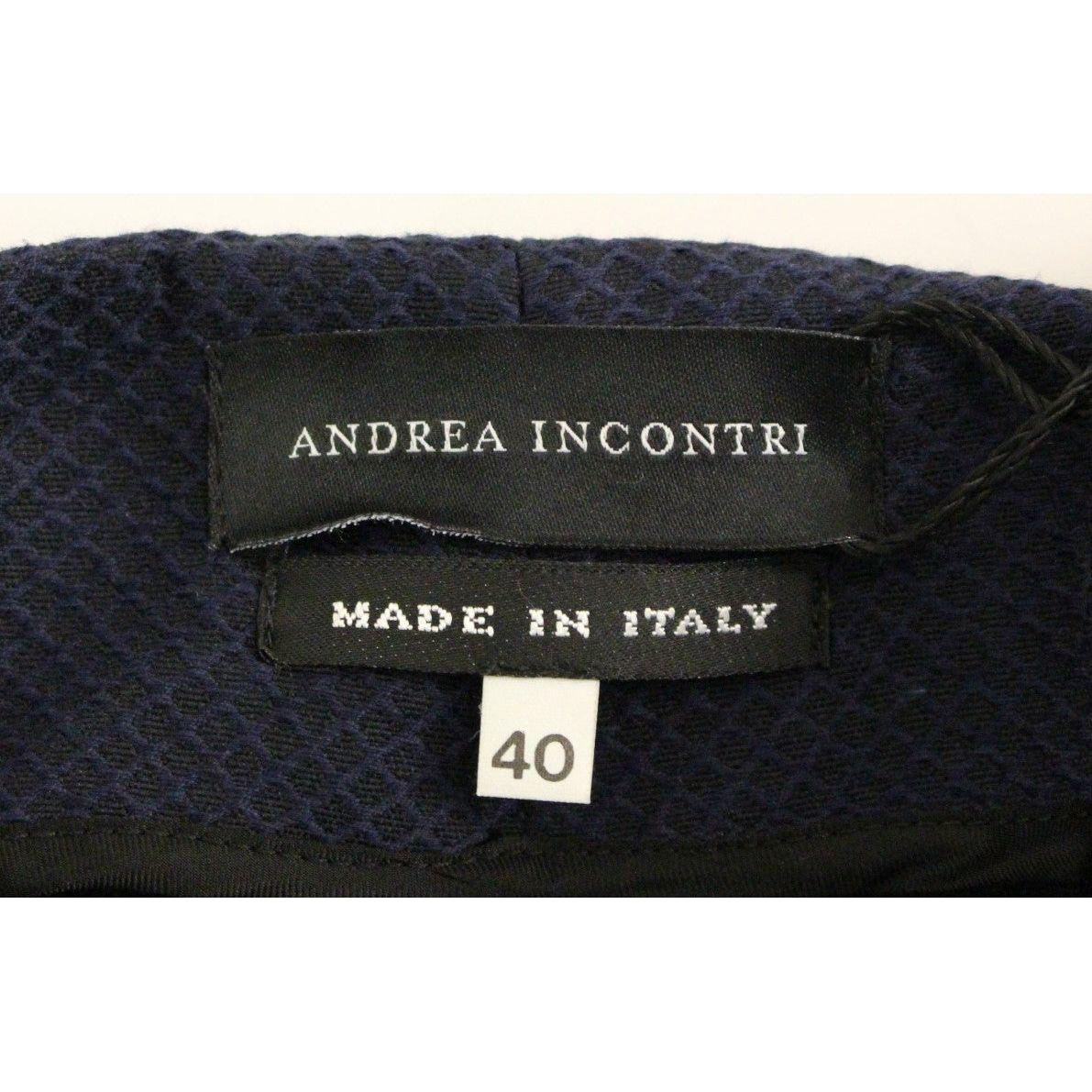 Andrea Incontri Blue Cropped Cotton Pants Andrea Incontri
