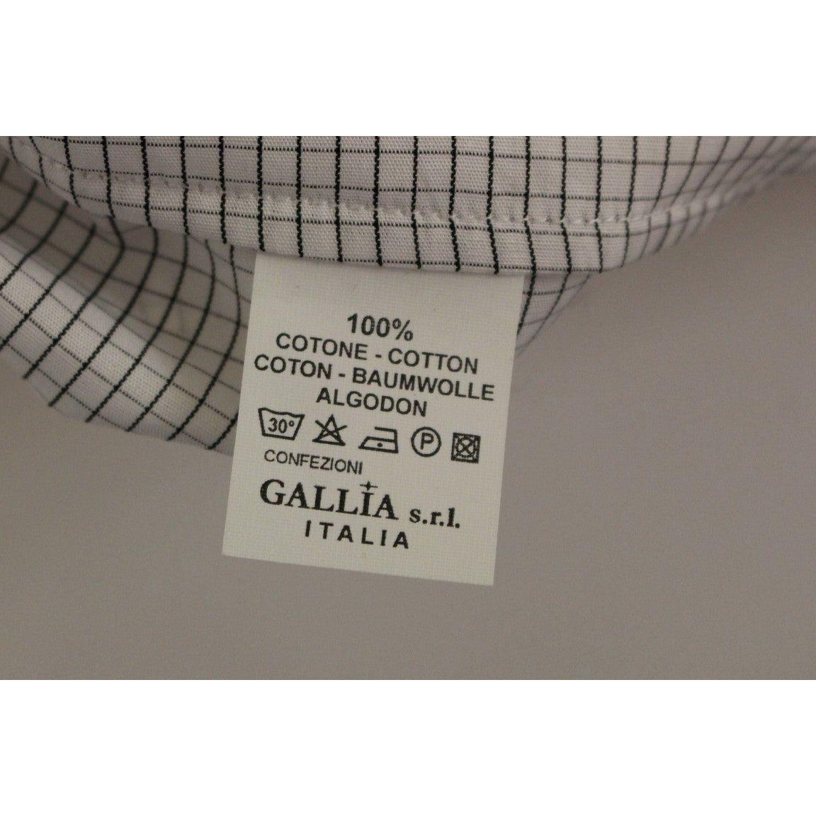 Andrea Incontri White Cotton Checkered Stretch Skirt Andrea Incontri