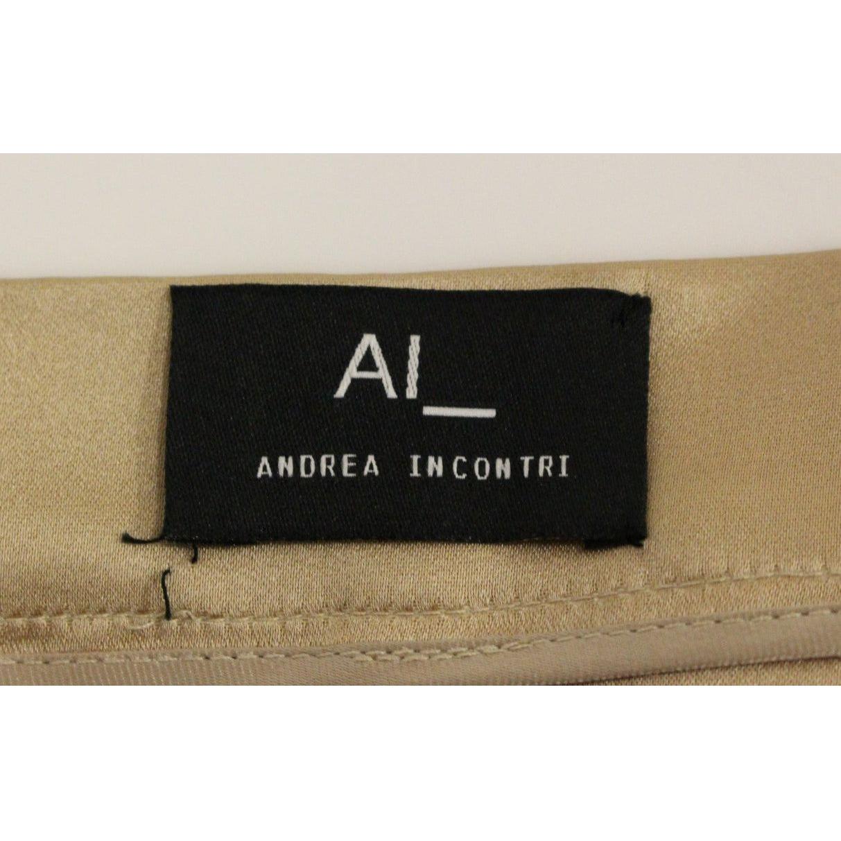 优雅真丝褶皱及膝裙