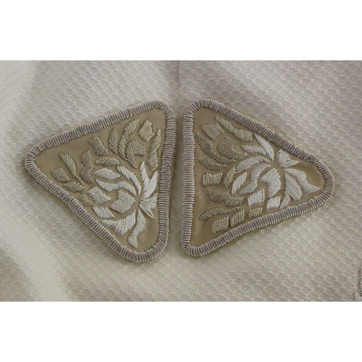 Andrea Incontri White Cotton Floral Embroidery Skirt Andrea Incontri