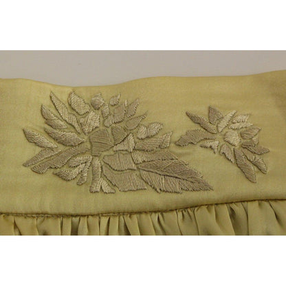 Andrea Incontri Beige Floral Embroidery Mini Skirt Andrea Incontri