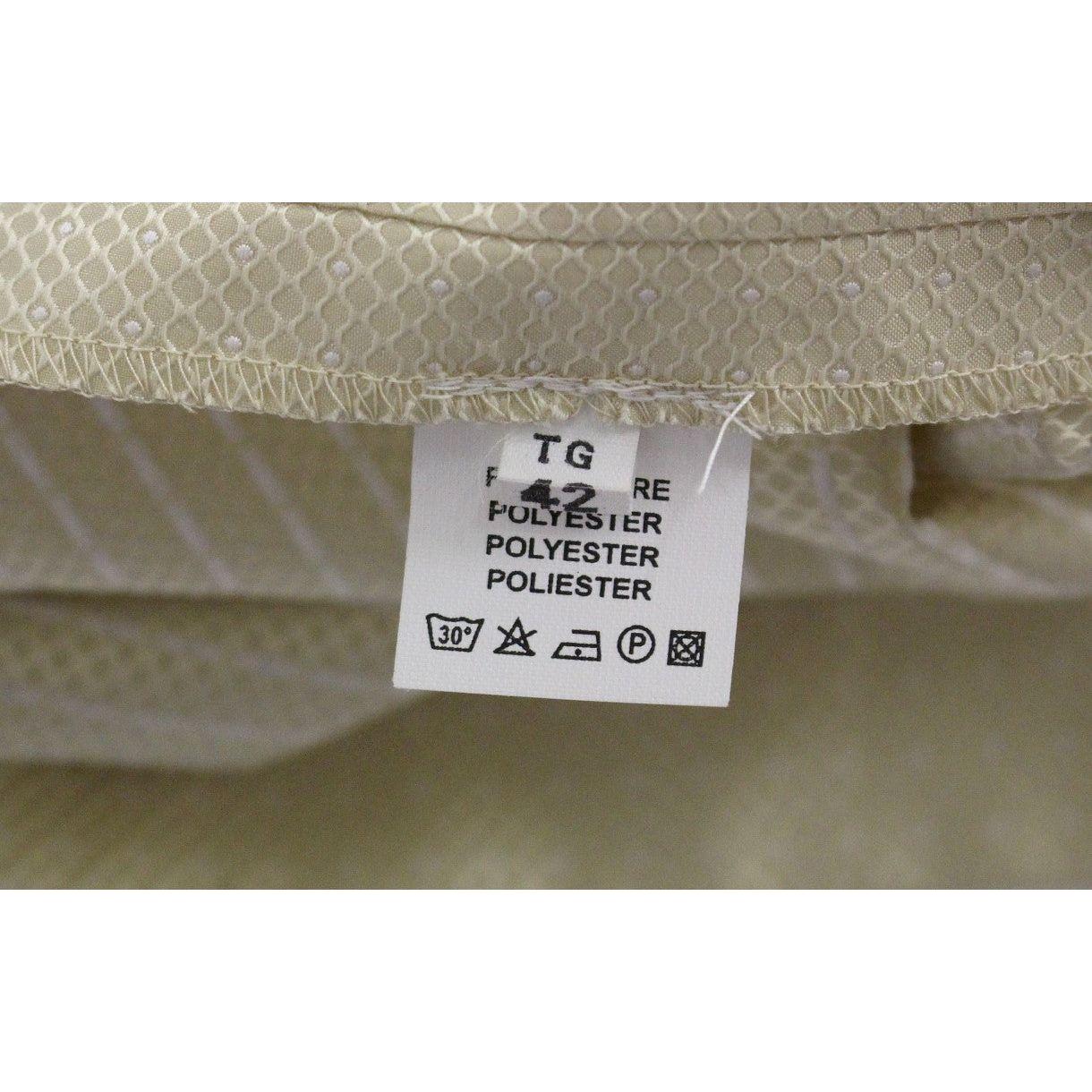 Andrea Incontri Beige Sleeveless Shift Mini Dress Andrea Incontri