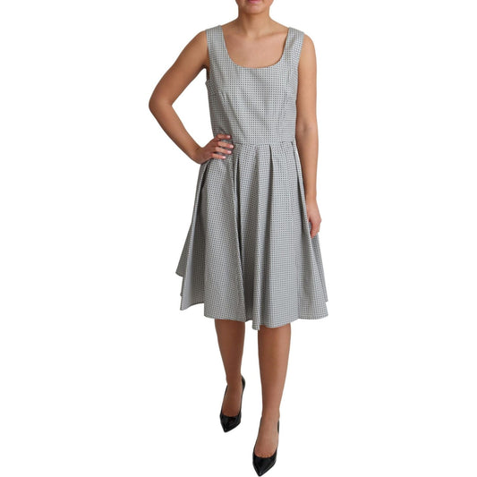 Dolce & Gabbana Chic Polka Dotted Sleeveless A-Line Dress Dolce & Gabbana Rosy Brown