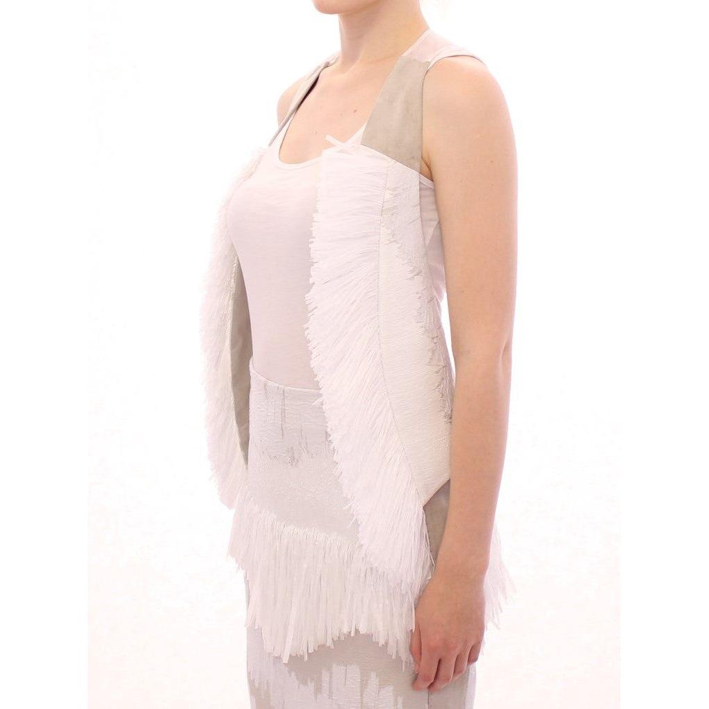 Arzu Kaprol Chic Fringed Open Back Vest Arzu Kaprol