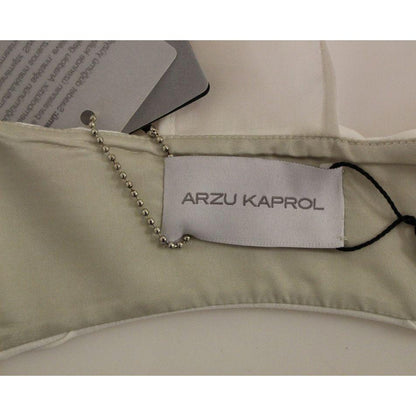 Arzu Kaprol White Lashes Open Back Vest Jacket Arzu Kaprol