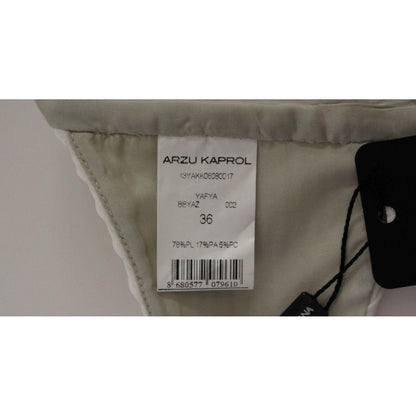 Arzu Kaprol White Lashes Open Back Vest Jacket Arzu Kaprol