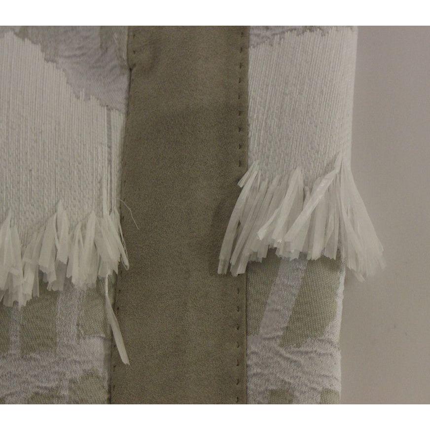 Arzu Kaprol White Acrylic Straight Pencil Skirt Arzu Kaprol