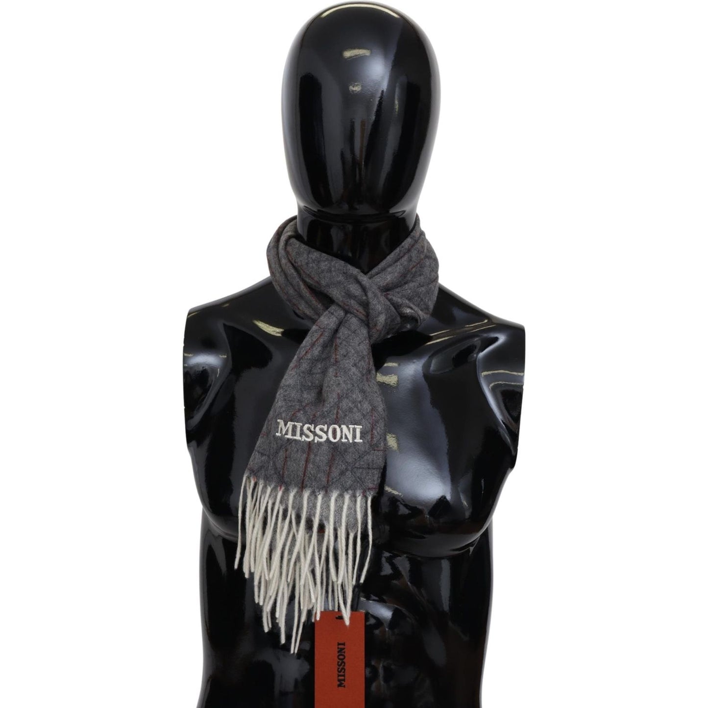 Missoni Elegant Unisex Cashmere Scarf with Signature Pattern Missoni