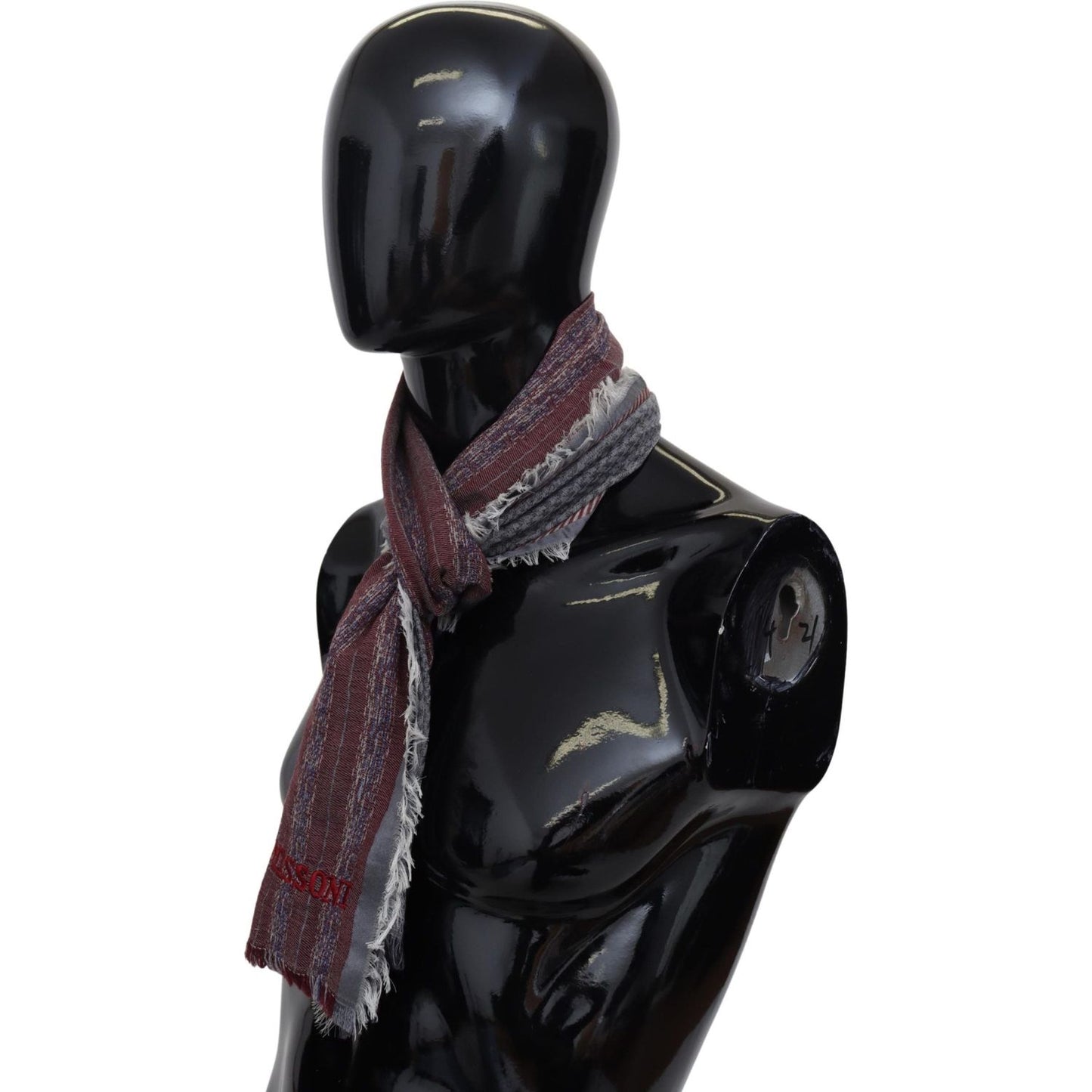 Missoni Multicolor Wool Striped Unisex Neck Wrap Shawl Scarf Missoni