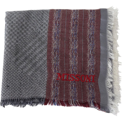 Missoni Multicolor Wool Striped Unisex Neck Wrap Shawl Scarf Missoni