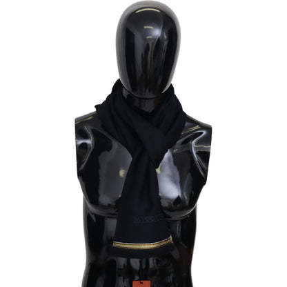Missoni Black 100% Wool Unisex Neck Wrap Fringes Scarf Missoni