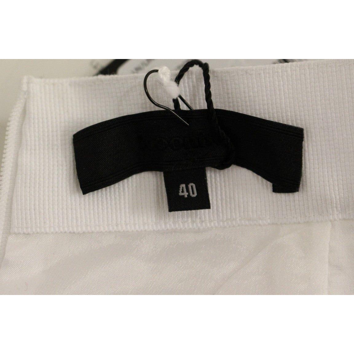 Koonhor White Sequined Straight Pencil Skirt Koonhor