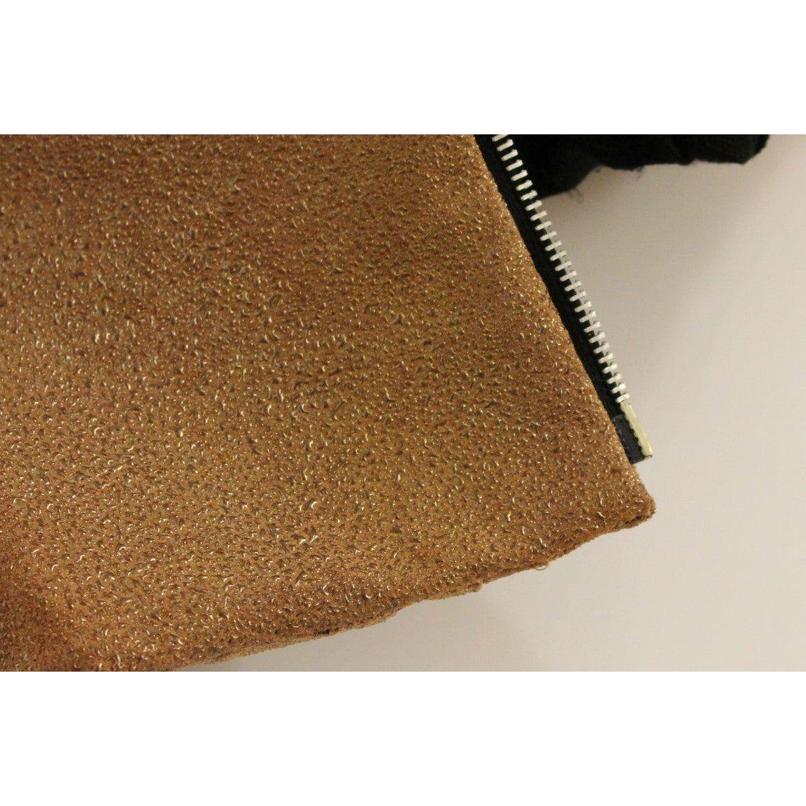 La Maison du Couturier Brown Leather Jacket Vest La Maison du Couturier