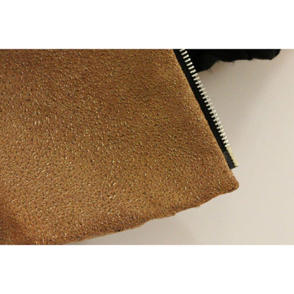 La Maison du Couturier Brown Leather Jacket Vest La Maison du Couturier