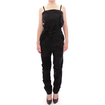 La Maison du Couturier Black Leather Jumpsuit La Maison du Couturier
