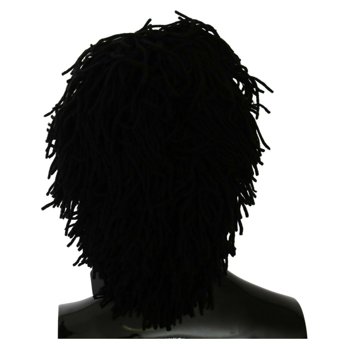 Dolce & Gabbana Black White Knitted Cashmere Animal Design Hat