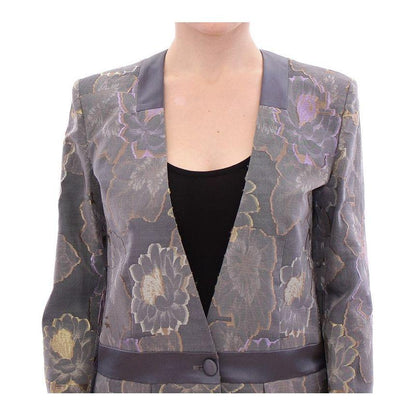 Roberto Fragata Multicolor Silk Floral Cotton Blazer