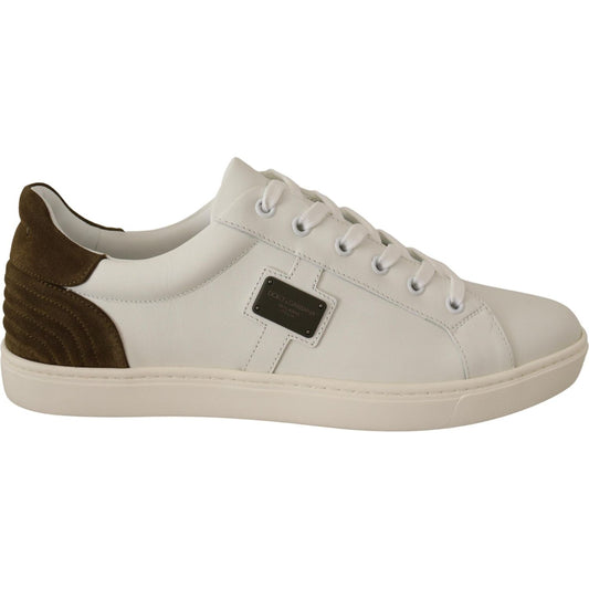 Dolce & Gabbana Chic White Leather Sneakers for Men Dolce & Gabbana