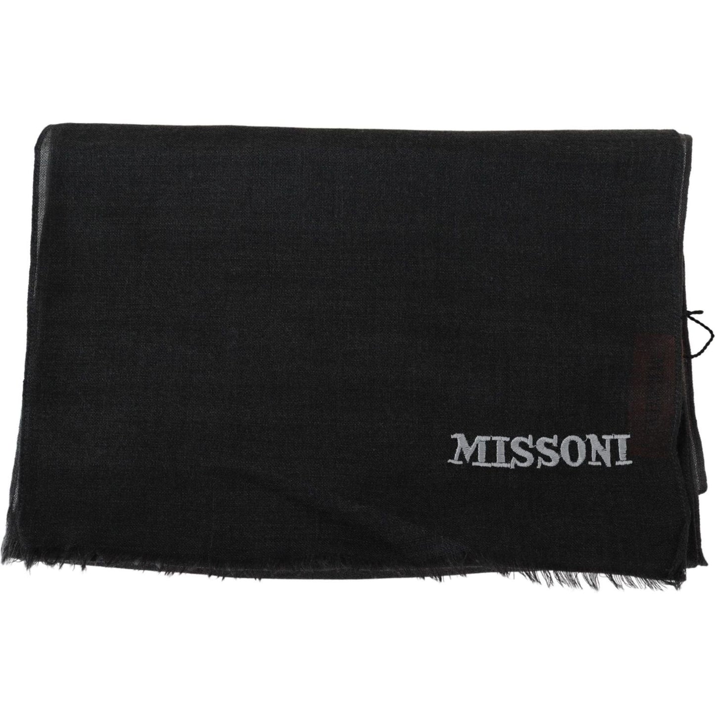 Missoni Black 100% Wool Unisex Neck Wrap Scarf Missoni